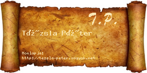 Tézsla Péter névjegykártya